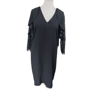 ELOQUI SHIFT DRESS WITH LACE SLEEVES SIZE 18